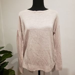 Theory Women's Linen Blend Lightweight Crew neck Sweater Size Large
